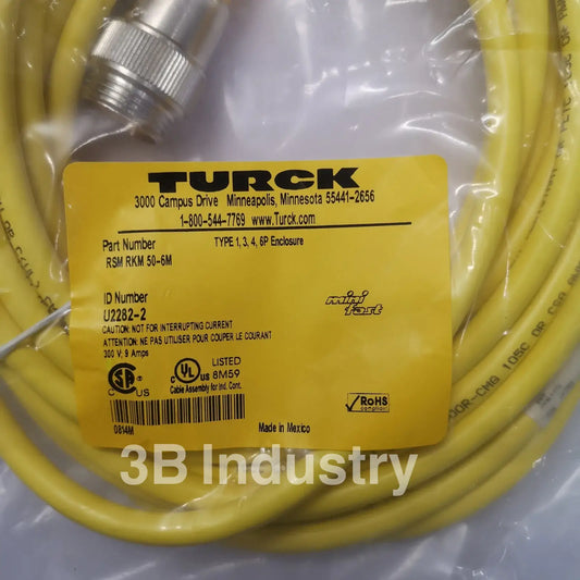 Turck Cable RSM RKM 50-6M Double-Ended Cordset U2282-2 New