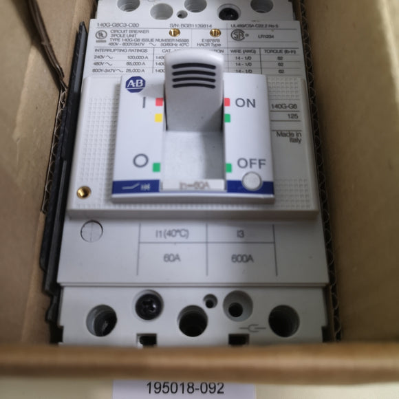 Allen Bradley Circuit Breaker 140G-G6C3-C60