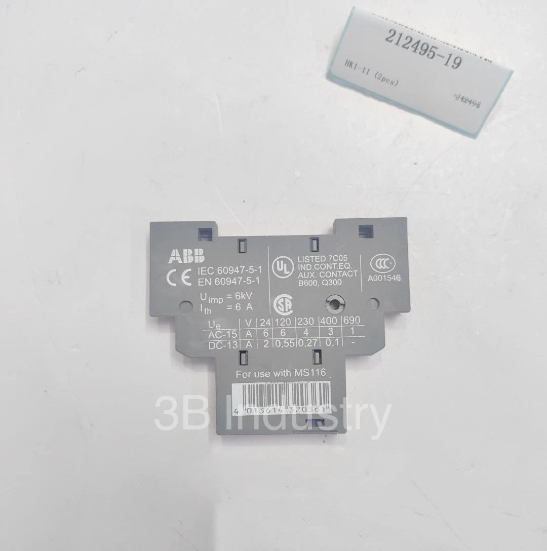 (2PCS) ABB HK1-11 AUXILIARY CONTACT 1SAM201902R1001 With Factory Box