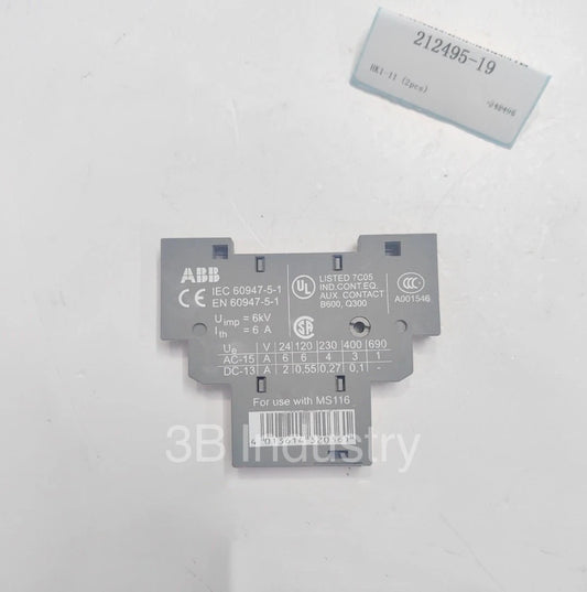 (2PCS) ABB HK1-11 AUXILIARY CONTACT 1SAM201902R1001 With Factory Box