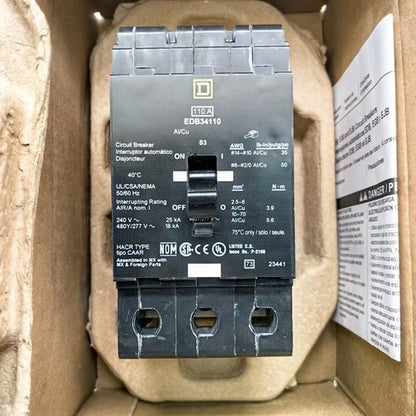 SQUARE D Circuit Breaker EDB34110