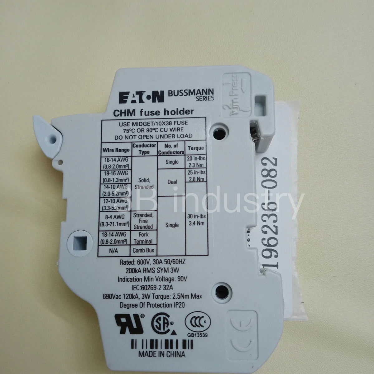 Eaton Bussmann Fuse Holder CHM1DU (12PCS/Box)