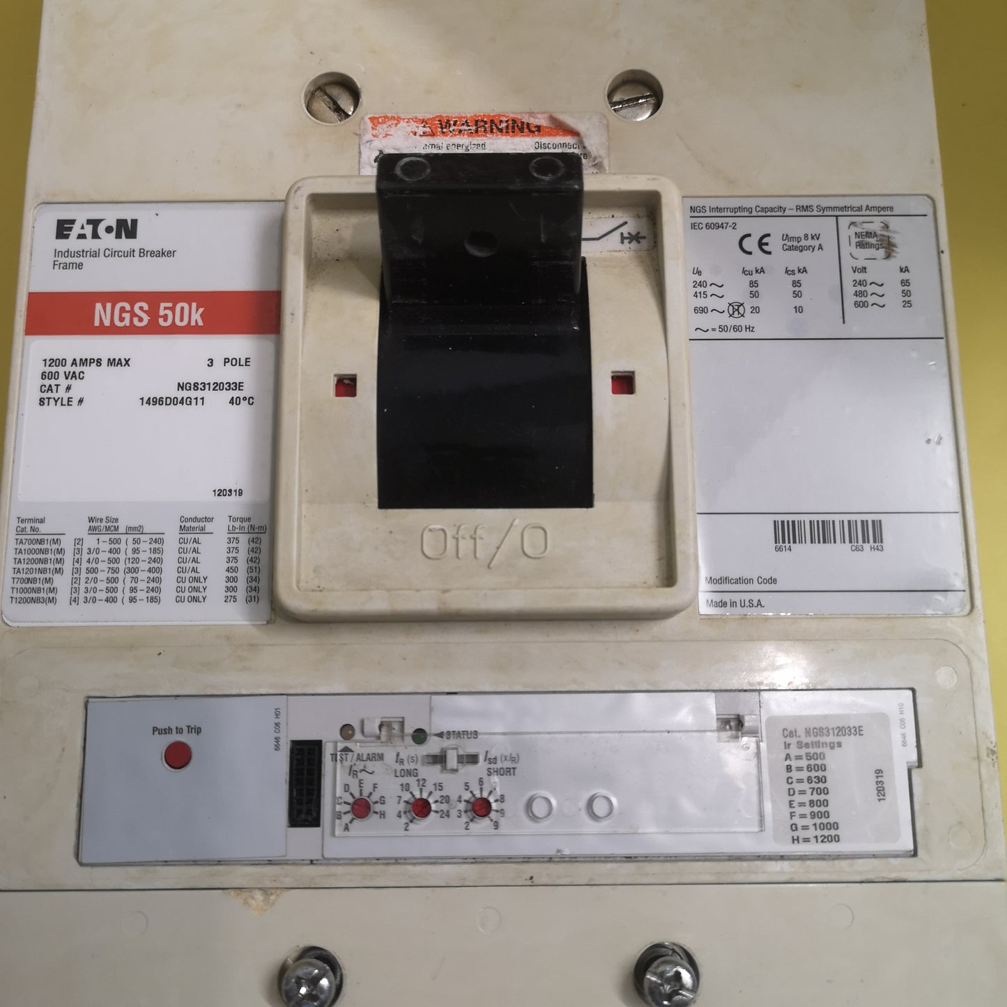 Eaton NGS312033E Circuit Breaker - Used