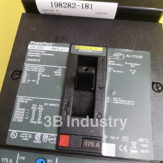 SQUARE D JGA36175 PowerPact 175A Circuit Breaker New