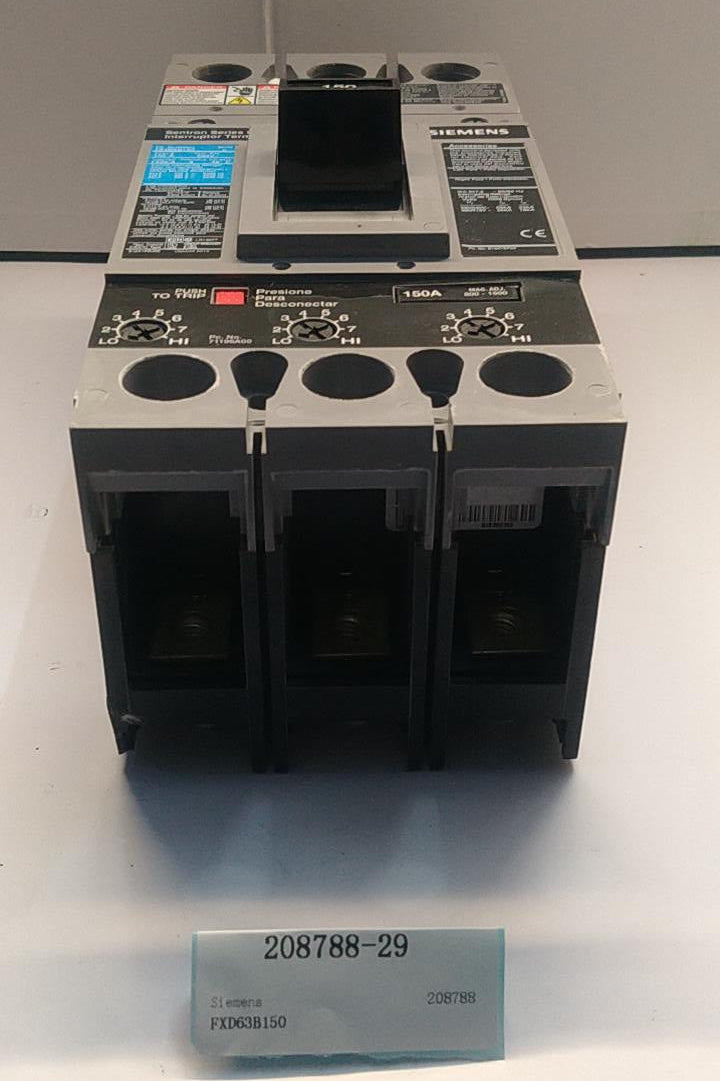 Siemens Circuit Breaker FXD63B150