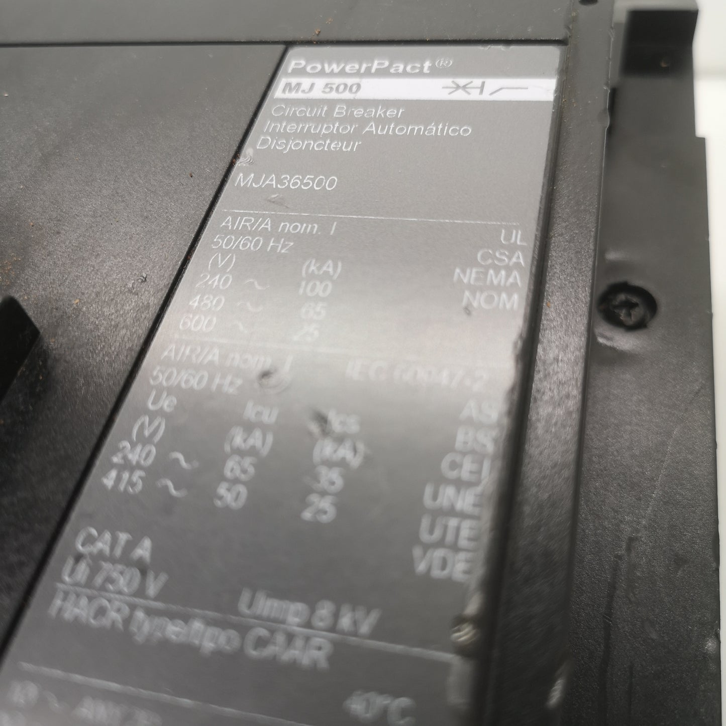 SQUARE D Circuit Breaker MJA36500