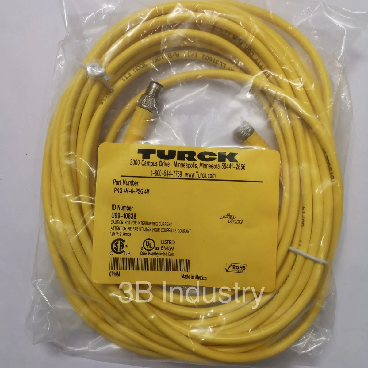 Turck Cable U99-10838 (PKG 4M-6-PSG 4M) New