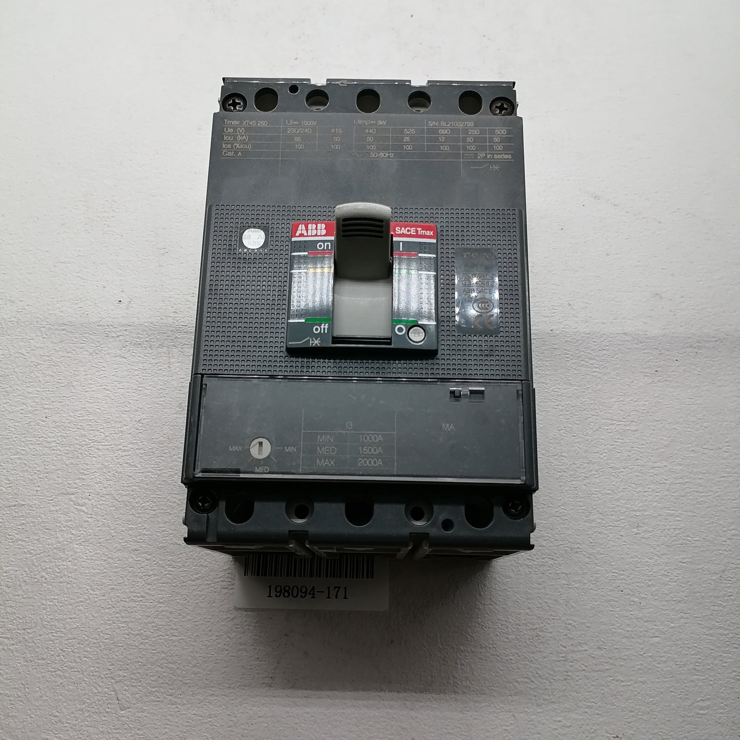 ABB Circuit Breaker XT4S 250