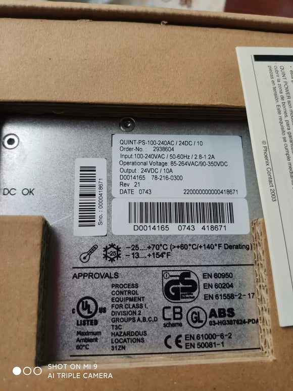 Phoenix Contact Power Supply 2938604