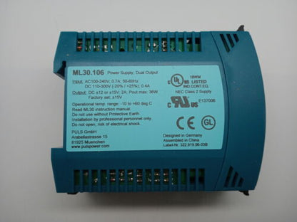 PULS Power Supply ML30.106