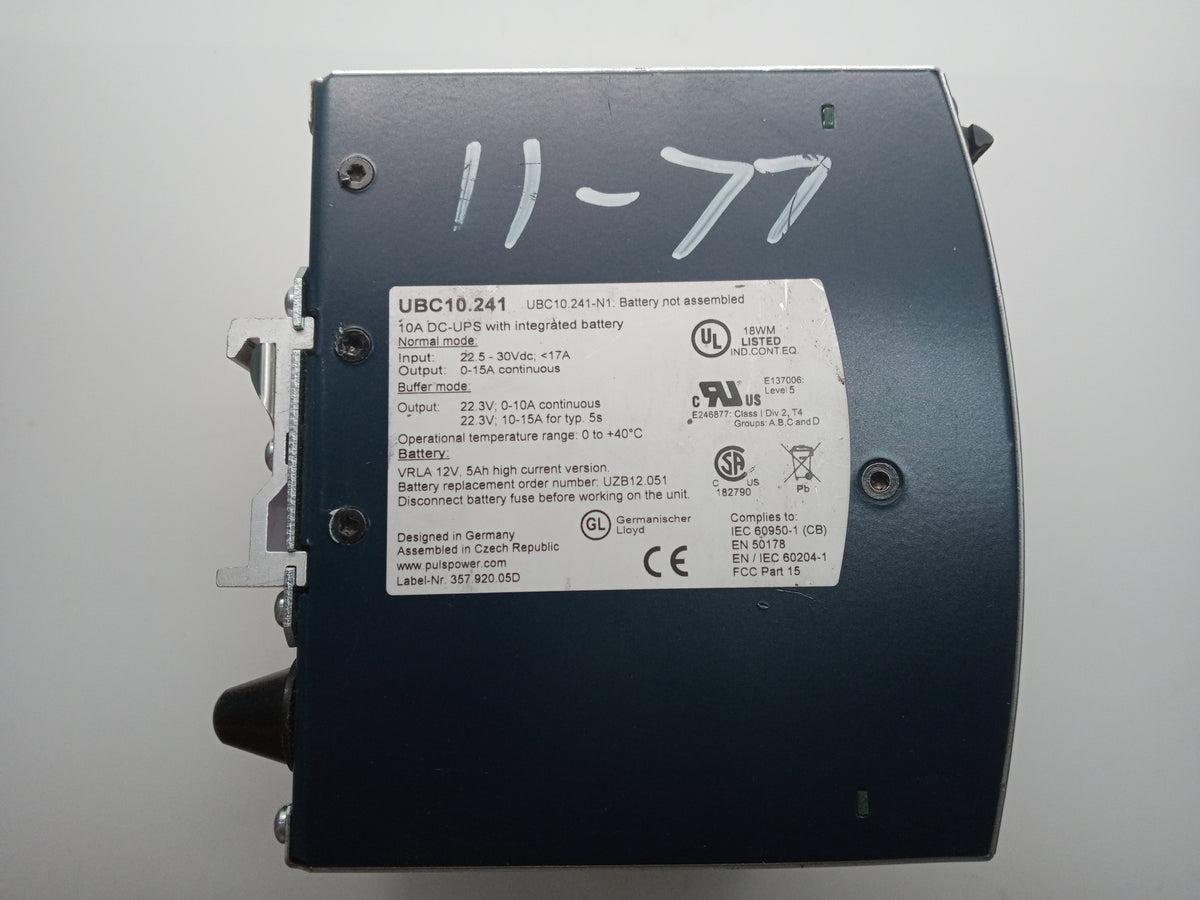 PULS Power Supply UBC10.241-N1 (UBC10.241 without Battery) - Used